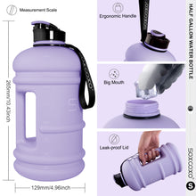 Load image into Gallery viewer, SOXCOXO 2.2L/74oz Half Gallon Water Bottle BPA Free Large Water Bottle with Handle Big Sports Bottle Jug for Yoga/Hiking/Gym/Camping Outdoor Sports Light Purple