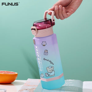 24oz Water Bottle with Carry Strap and filter net , Leak-Proof BPA-Free, Ensure You Drink Enough Water for Fitness, Gym, Camping, Outdoor Sports