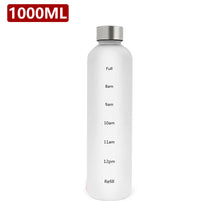 Load image into Gallery viewer, 32 OZ Water Bottle With Time Marker 32 OZ Motivational Reusable Fitness Sports Outdoors Travel Leakproof BPA Free Frosted Plastic