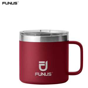 FUNUS 14 oz Mug, Vacuum Insulated, Stainless Steel with MagSlider Lid For Outdoor Camping Coffee Tea, Your favourit Drinks,foods and more