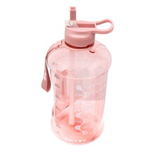 Load image into Gallery viewer, FUNUS Half Gallon Water Bottle Motivational with Time Marker, Big BPA Free Water Jug with Straw and Handle, Leak Proof for Men Women Sports Camping Transparent Pink