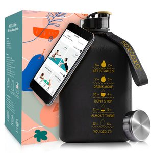 SOCOO Big Water Bottle 2.7L Water Jug BPA Free Leak Proof Reusable for Men Women Fitness Gym Outdoor Climbing - 91 oz Black