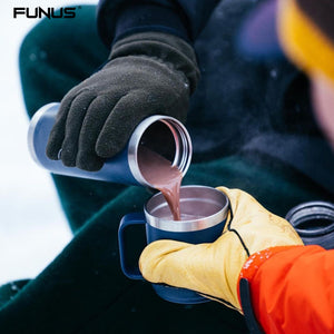 FUNUS 14 oz Mug, Vacuum Insulated, Stainless Steel with MagSlider Lid For Outdoor Camping Coffee Tea, Your favourit Drinks,foods and more
