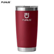 Load image into Gallery viewer, FUNUS 20 oz Wine Tumbler With MagSlider Lid Stainless Steel Vacuum Insulated For Outdoor Camping Drinking Beer, Coffee,Tea
