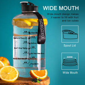 SOXCOXO Half Gallon Motivational Water Bottle with Time Time Maker,BPA –  FUNUS WATER BOTTLE
