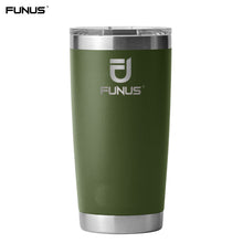 Load image into Gallery viewer, FUNUS 20 oz Wine Tumbler With MagSlider Lid Stainless Steel Vacuum Insulated For Outdoor Camping Drinking Beer, Coffee,Tea