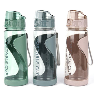 570ml Sport Water Bottle Outdoor Travel Shaker Leak-Proof Waterbottle Healthy Plastic Sports Cute Kids Baby Student Water Bottle