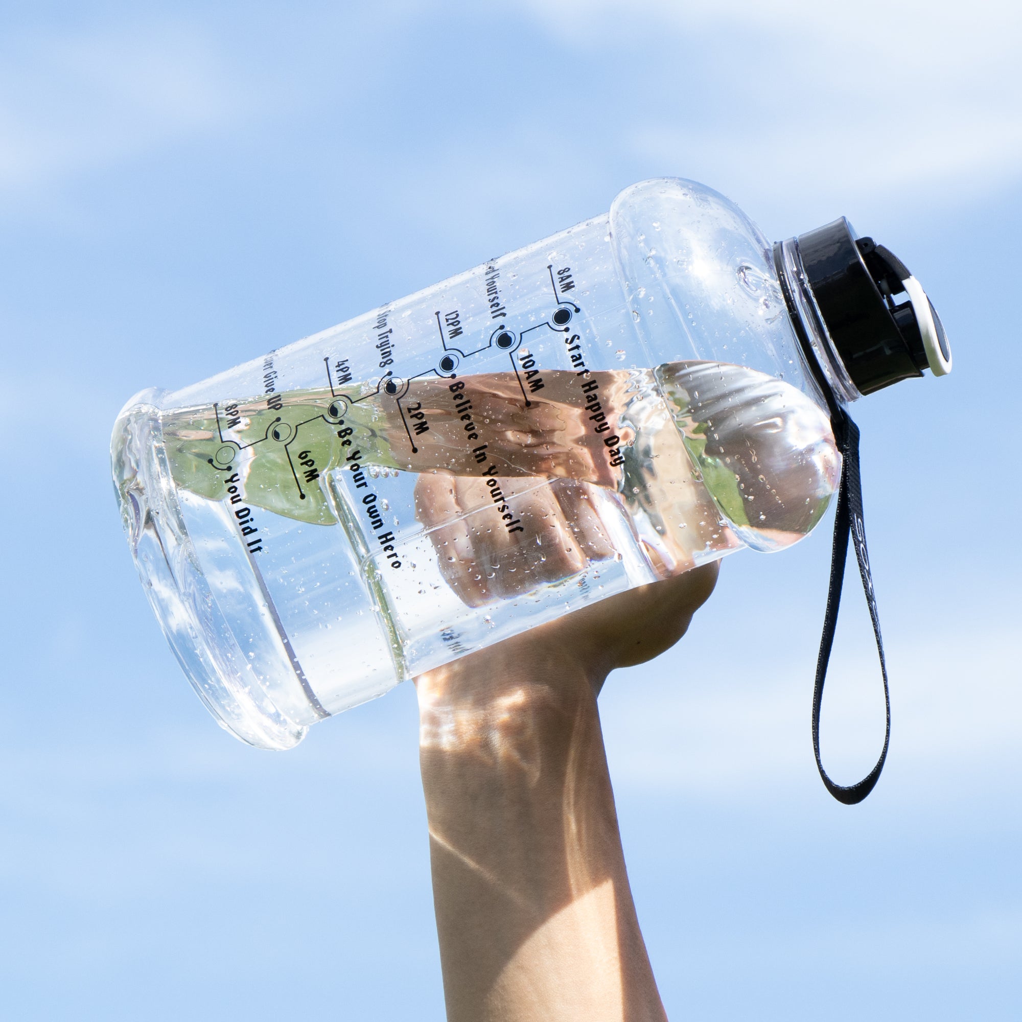 FUNUS Big Water Bottle BPA Free Half Gallon Water Bottle Jug